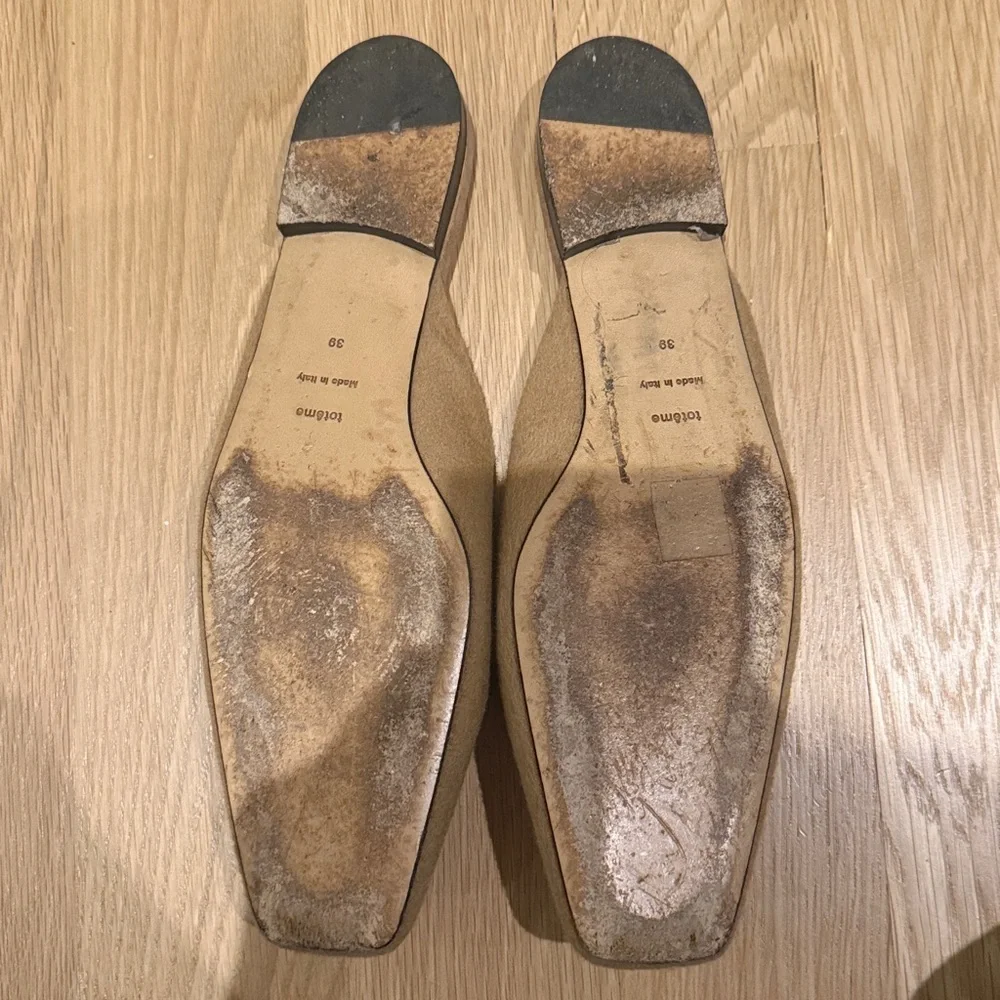 Toteme Tan Cashmere Slippers - Picture 5 of 5